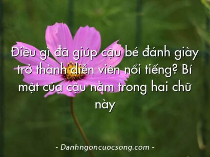 Điều gì đã giúp cậu bé đánh giày trở thành diễn viên nổi tiếng? Bí mật của cậu nằm trong hai chữ này