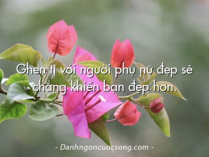 Ghen tị với người phụ nữ đẹp sẽ chẳng khiến bạn đẹp hơn.