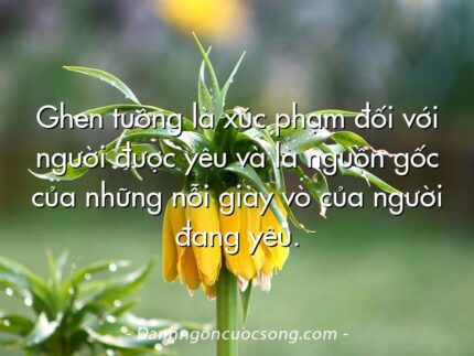 Ghen tuông là xúc phạm đối với người được yêu và là nguồn gốc của những nỗi giày vò của người đang yêu.
