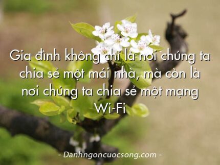 Gia đình không chỉ là nơi chúng ta chia sẻ một mái nhà, mà còn là nơi chúng ta chia sẻ một mạng Wi-Fi