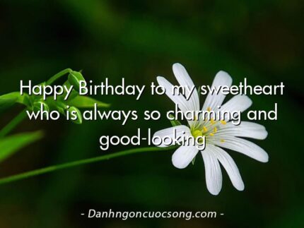 Happy Birthday to my sweetheart who is always so charming and good-looking