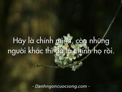 Hãy là chính mình, còn những người khác thì đã là chính họ rồi.