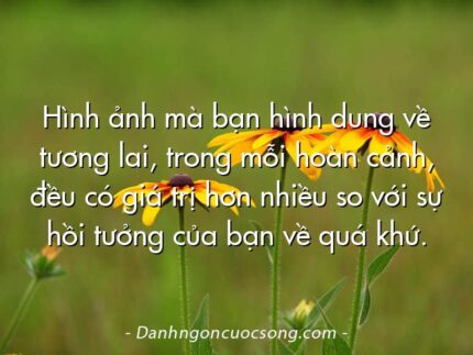 Hình ảnh mà bạn hình dung về tương lai, trong mỗi hoàn cảnh, đều có giá trị hơn nhiều so với sự hồi tưởng của bạn về quá khứ.