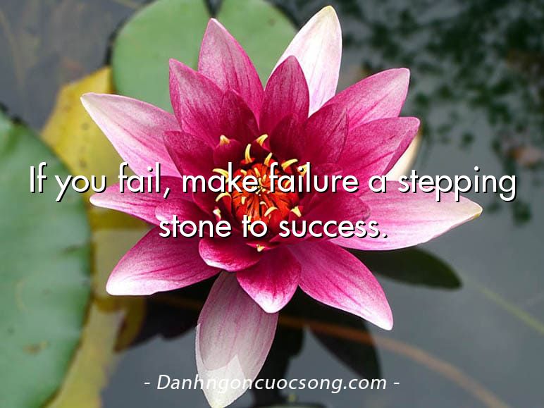 If you fail, make failure a stepping stone to success.