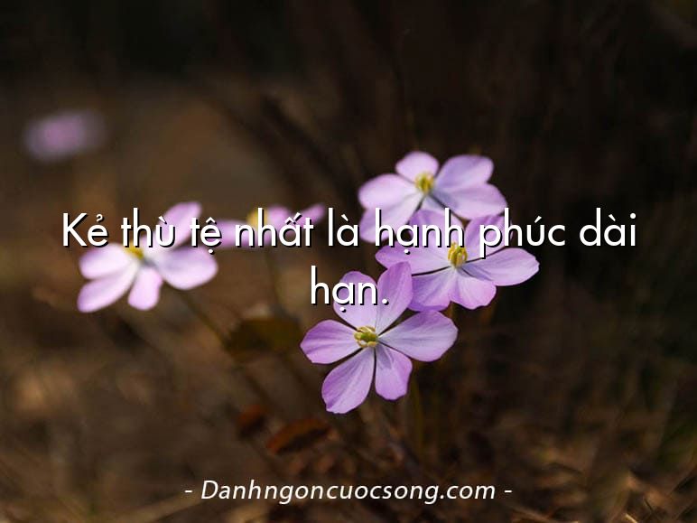 Kẻ thù tệ nhất là hạnh phúc dài hạn.