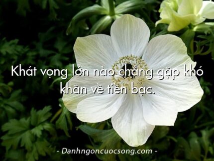 Khát vọng lớn nào chẳng gặp khó khăn về tiền bạc.