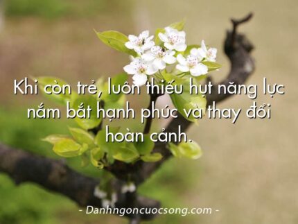 Khi còn trẻ, luôn thiếu hụt năng lực nắm bắt hạnh phúc và thay đổi hoàn cảnh.