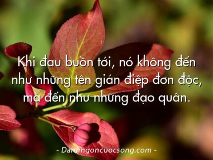 Khi đau buồn tới, nó không đến như những tên gián điệp đơn độc, mà đến như những đạo quân.