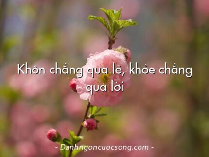 Khôn chẳng qua lẽ, khỏe chẳng qua lời