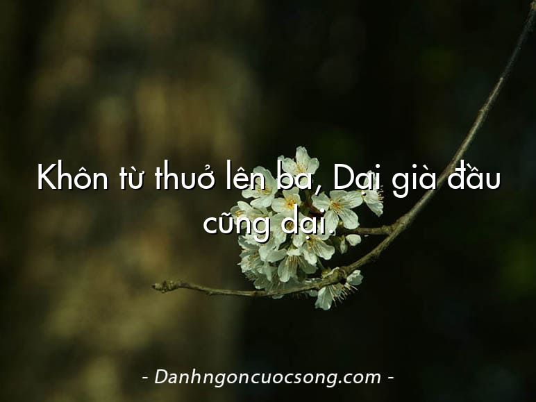 Khôn từ thuở lên ba, Dại già đầu cũng dại.