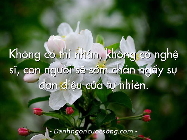 Không có thi nhân, không có nghệ sĩ, con người sẽ sớm chán ngấy sự đơn điệu của tự nhiên.
