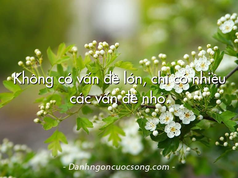 Không có vấn đề lớn, chỉ có nhiều các vấn đề nhỏ.