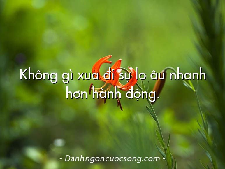 Không gì xua đi sự lo âu nhanh hơn hành động.