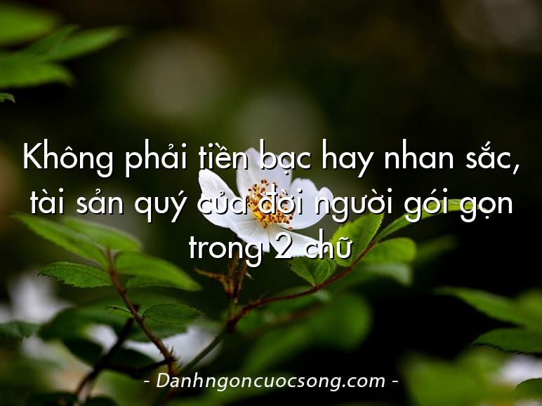 Không phải tiền bạc hay nhan sắc, tài sản quý của đời người gói gọn trong 2 chữ