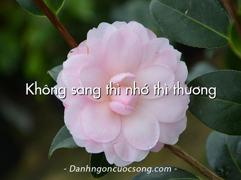 Không sang thì nhớ thì thương