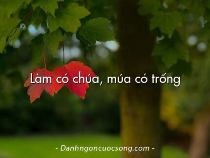 Làm có chúa, múa có trống