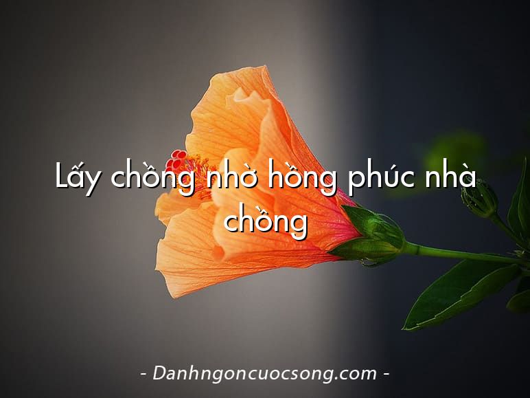 Lấy chồng nhờ hồng phúc nhà chồng