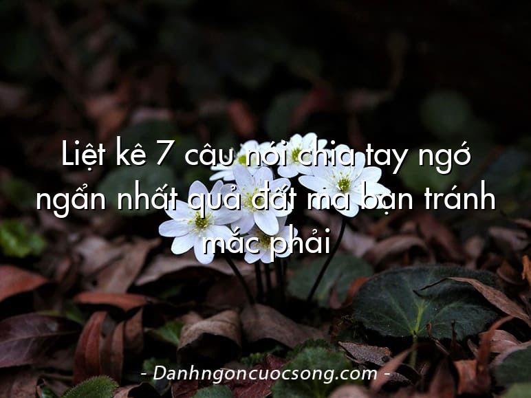 Liệt kê 7 câu nói chia tay ngớ ngẩn nhất quả đất mà bạn tránh mắc phải