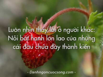 Luôn nhìn thấy lỗi ở người khác: Nỗi bất hạnh lớn lao của những cái đầu chứa đầy thành kiến