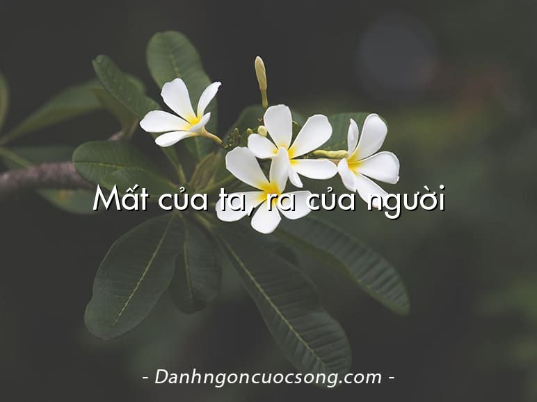 Mất của ta, ra của người
