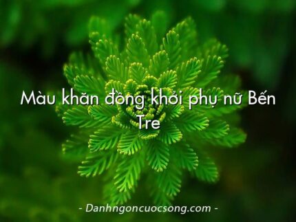 Màu khăn đồng khởi phụ nữ Bến Tre