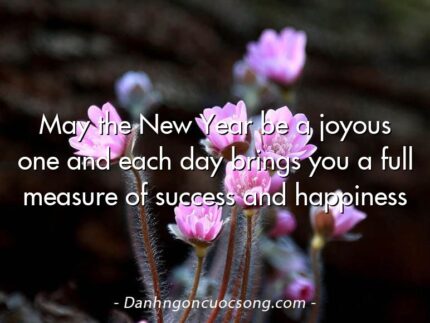 May the New Year be a joyous one and each day brings you a full measure of success and happiness