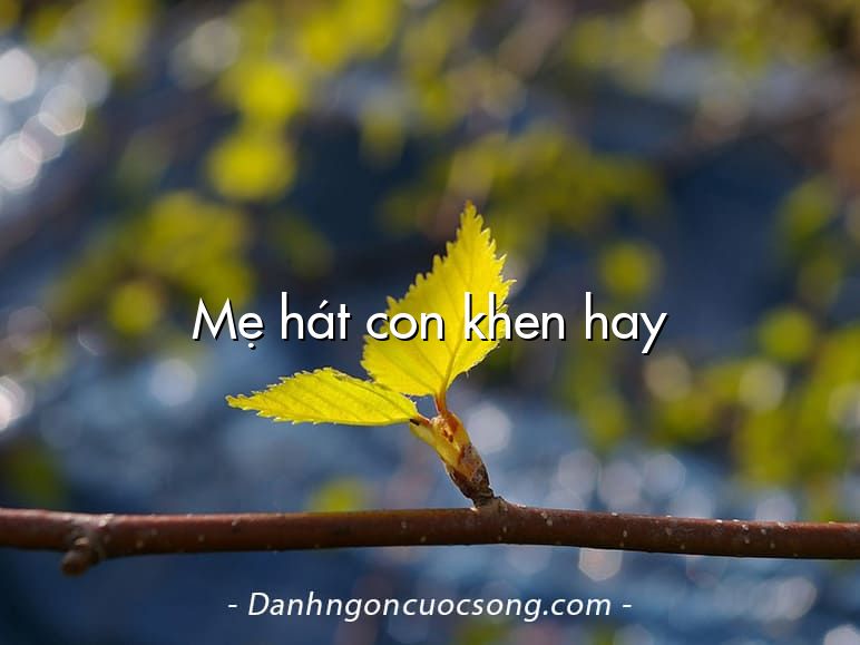 Mẹ hát con khen hay