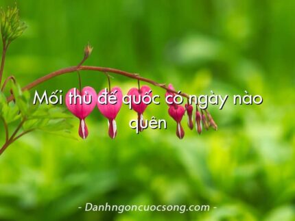 Mối thù đế quốc có ngày nào quên