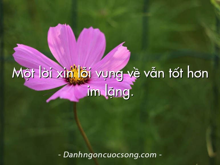 Một lời xin lỗi vụng về vẫn tốt hơn im lặng.