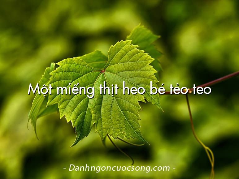 Một miếng thịt heo bé tẻo teo