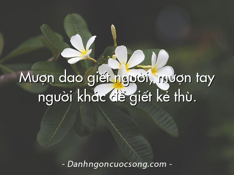 Mượn dao giết người, mượn tay người khác để giết kẻ thù.