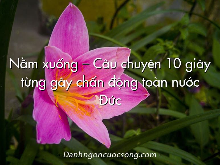 Nằm xuống – Câu chuyện 10 giây từng gây chấn động toàn nước Đức