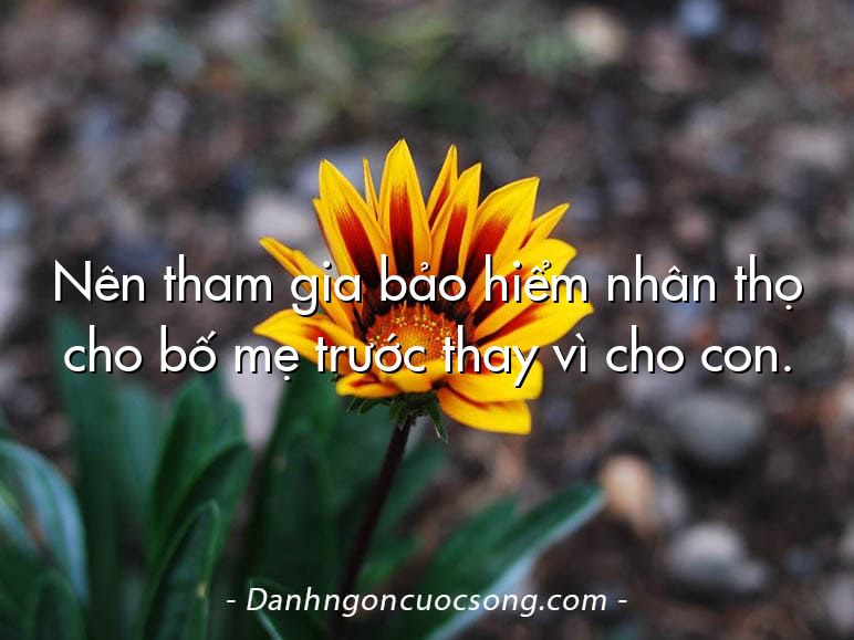 Nên tham gia bảo hiểm nhân thọ cho bố mẹ trước thay vì cho con.