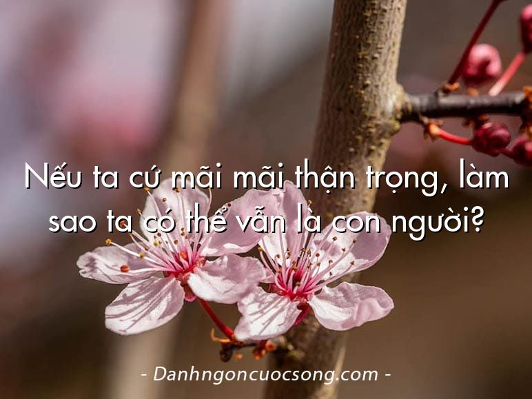 Nếu ta cứ mãi mãi thận trọng, làm sao ta có thể vẫn là con người?