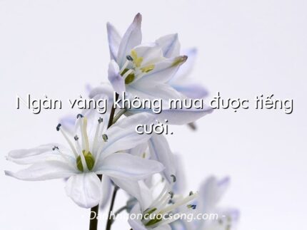 Ngàn vàng không mua được tiếng cười.
