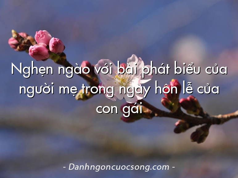 Nghẹn ngào với bài phát biểu của người mẹ trong ngày hôn lễ của con gái