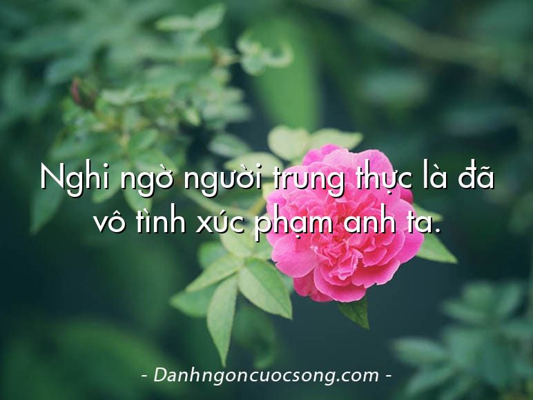 Nghi ngờ người trung thực là đã vô tình xúc phạm anh ta.
