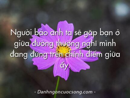 Người bảo anh ta sẽ gặp bạn ở giữa đường thường nghĩ mình đang đứng trên chính điểm giữa ấy.