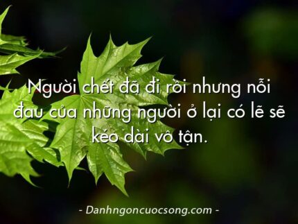 Người chết đã đi rồi nhưng nỗi đau của những người ở lại có lẽ sẽ kéo dài vô tận.