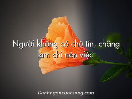Người không có chữ tín, chẳng làm chi nên việc.