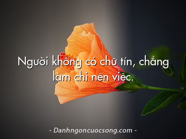 Người không có chữ tín, chẳng làm chi nên việc.