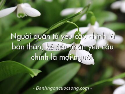 Người quân tử yêu cầu chính là bản thân, kẻ tiểu nhân yêu cầu chính là mọi người.
