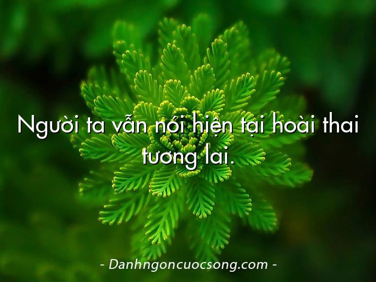 Người ta vẫn nói hiện tại hoài thai tương lai.