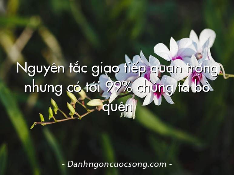 Nguyên tắc giao tiếp quan trọng nhưng có tới 99% chúng ta bỏ quên