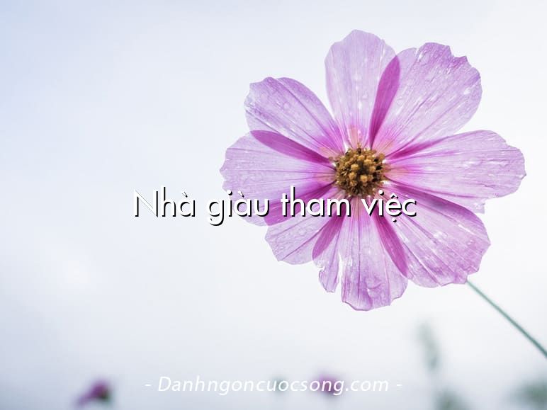 Nhà giàu tham việc