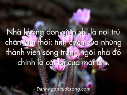 Nhà không đơn giản chỉ là nơi trú chân tạm thời: tính cách của những thành viên sống trong ngôi nhà đó chính là cốt lõi của mái ấm.
