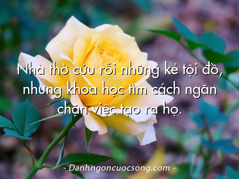 Nhà thờ cứu rỗi những kẻ tội đồ, nhưng khoa học tìm cách ngăn chặn việc tạo ra họ.