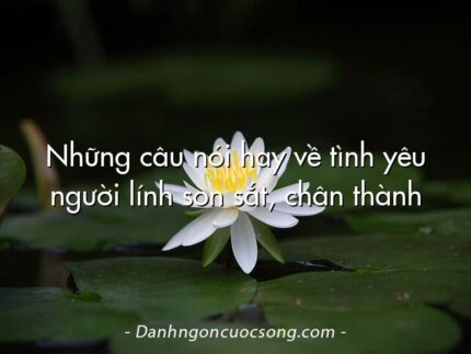 Những câu nói hay về tình yêu người lính son sắt, chân thành