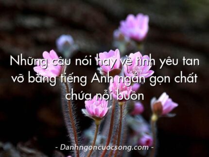 Những câu nói hay về tình yêu tan vỡ bằng tiếng Anh ngắn gọn chất chứa nỗi buồn