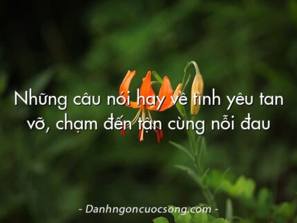Những câu nói hay về tình yêu tan vỡ, chạm đến tận cùng nỗi đau